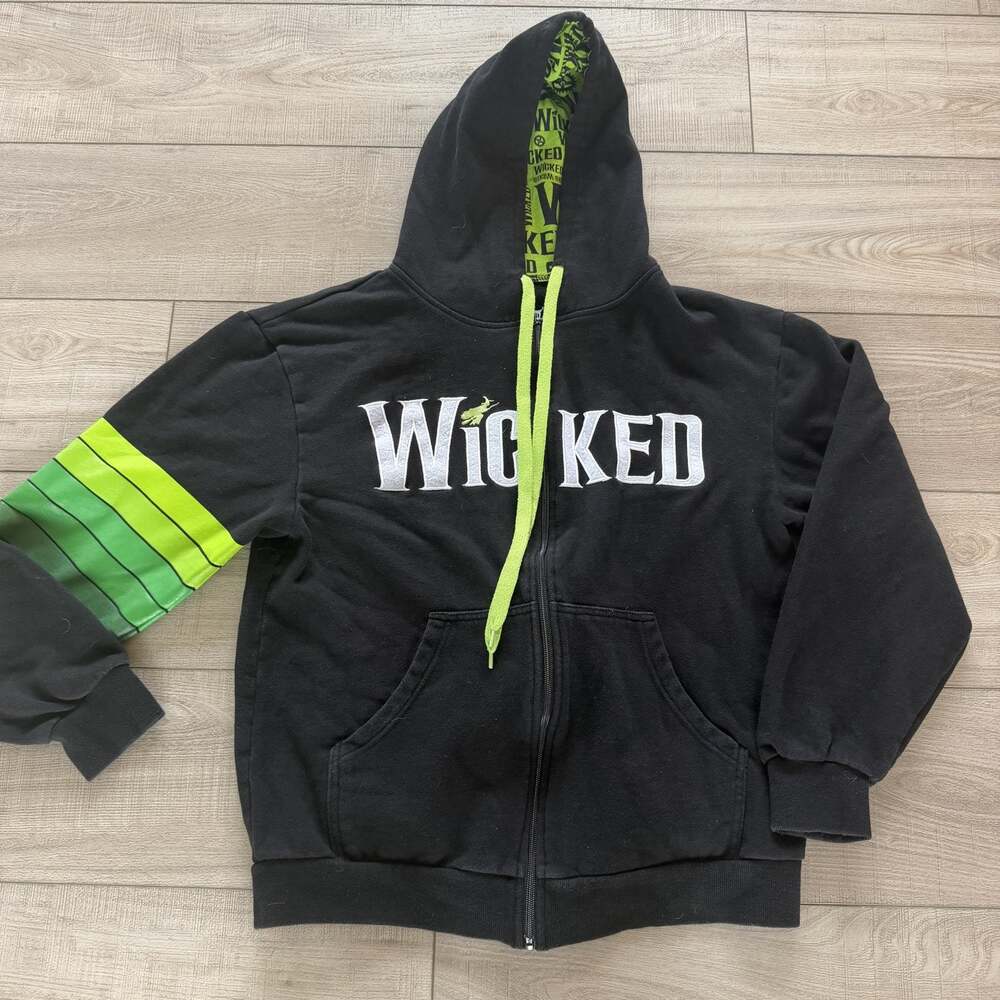 Wicked Broadway Musical Full Zip Hoodie Adult M